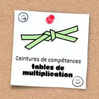 Aperçu - Feuilles d'exercices - Ceintures - Tables de multiplication - Page de couverture