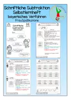 Vorschau - Arbeitsblätter - Selbstlernheft schriftliche Subtraktion bayerisches Verfahren - Deckblatt