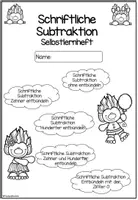 Vorschau - Arbeitsblätter - Selbstlernheft schriftliche Subtraktion bayerisches Verfahren - Seite 1