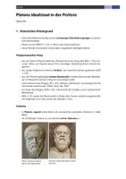 Vorschau - Arbeitsblätter - Platons Idealstaat: Der Dialog Politeia (strukturierter Überblick) - Seite 1