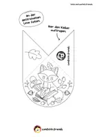 Vorschau - Mal- und Bastelvorlagen - Lesezeichen Ecke – Fuchs mit Herbstmotiven - Seite 1