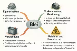 Vorschau - Arbeitsblätter - AB mit Fragen zum Thema "Blei" + Lösungsblatt + Mindmap + Infografik - Seite 2