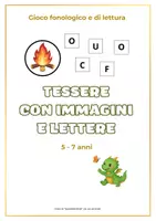 anteprima - Materiale di supporto/inclusione - Tessere con immagini e lettere, gioco fonologico e di lettura - Pagina di copertina