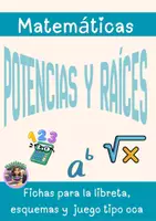 Vista previa - Hojas de trabajo - POTENCIAS Y RAÍCES CUADRADAS (1) - Portada