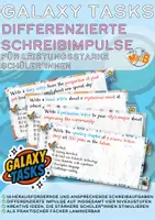 Vorschau - Bildkarten - Galaxy Tasks - Differenzierte Schreibimpulse für den Englisch-Unterricht - Deckblatt