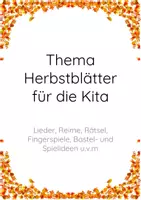 Vorschau - Stundenentwürfe - Kita - Herbstblätter - Deckblatt