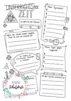 Vorschau - Arbeitsblätter - unterrichtsfreie Zeit - Fragebogen - Erinnerungsbuch - Sketchnote - Doodle - Homeschooling - Deckblatt