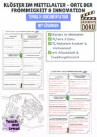 Vorschau - Arbeitsblätter - Materialpaket - 🏰 Kloster im Mittelalter – Glaube, Ordnung & Innovation - Seite 1