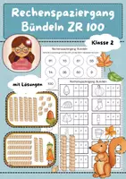 Vorschau - Arbeitsblätter - Rechenspaziergang: Bündeln / Stellenwert ZR 100 - Deckblatt