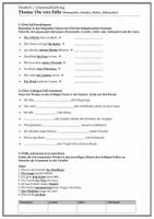 Vorschau - Arbeitsblätter - Deutsch-Übung: Die vier Fälle (mit Merkblatt) - Deckblatt