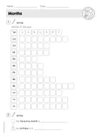 Vorschau - Arbeitsblätter - Months: Arbeitsblätter mit Lösung (Monate) - Seite 2