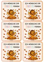 Vorschau - Mal- und Bastelvorlagen - Feriengruß Herbstferien - Löwen Klasse - Seite 2