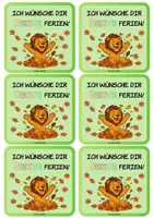 Vorschau - Mal- und Bastelvorlagen - Feriengruß Herbstferien - Löwen Klasse - Seite 3