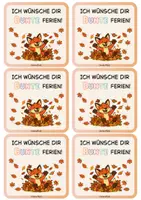 Vorschau - Mal- und Bastelvorlagen - Feriengruß Herbstferien - Fuchs Klasse - Seite 2