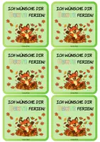 Vorschau - Mal- und Bastelvorlagen - Feriengruß Herbstferien - Fuchs Klasse - Seite 3