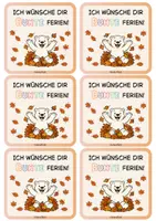 Vorschau - Mal- und Bastelvorlagen - Feriengruß Herbstferien - Eisbären Klasse - Seite 2