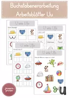 Vorschau - Arbeitsblätter - Buchstabenerarbeitung U - phonologische Bewusstheit - Deckblatt