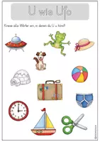 Vorschau - Arbeitsblätter - Buchstabenerarbeitung U - phonologische Bewusstheit - Seite 1