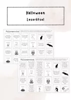 Vorschau - Arbeitsblätter - Halloween: Gruseliges Leserätsel - Deckblatt