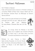 Vorschau - Arbeitsblätter - Halloween: Sachtext und Steckbrief - Seite 3