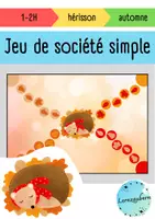 Aperçu - Jeux - Jeu de société simple : Compter jusqu'à 2 (hérisson / automne) - Page de couverture