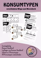 Vorschau - Arbeitsblätter - Konsum - Verhalten und Konsumtypen - Deckblatt