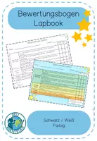 Vorschau - Anderer Materialtyp - Bewertungsbogen Lapbook - alle Fächer - Klasse 2-4 - Deckblatt