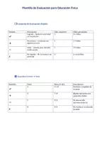 Vista previa - Evaluación - PLANTILLA EVALUACIÓN OBSERVACIÓN DIRECTA EDUCACIÓN FÍSICA - página 2