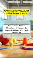 Vista previa - Evaluación - PLANTILLA EVALUACIÓN OBSERVACIÓN DIRECTA EDUCACIÓN FÍSICA - Portada