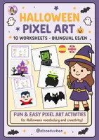 Aperçu - Préparation de séance / Séance complète - HALLOWEEN PIXEL ART – PACK BILINGUE (ES/EN) - Page de couverture