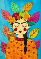 Vorschau - Mal- und Bastelvorlagen - Kunstprojekt: Frida Kahlo im Herbst - Seite 3