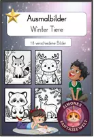 Vorschau - Arbeitsblätter - Ausmalbilder Winter – Kreative Ausmalideen - Deckblatt