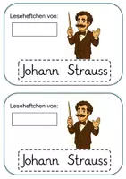 Vorschau - Arbeitsblätter - Leseheftchen zu Johann Strauss, sinnerfassendes Lesen - Seite 1