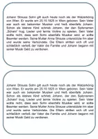 Vorschau - Arbeitsblätter - Leseheftchen zu Johann Strauss, sinnerfassendes Lesen - Seite 2