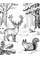 Vorschau - Arbeitsblätter - Ausmalbilder Winter: Tiere im Winter - Seite 3