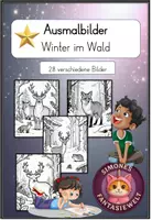 Vorschau - Arbeitsblätter - Ausmalbilder Winter: Tiere im Winter - Deckblatt