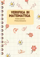 anteprima - Esercizi - Verifica di matematica primo bimestre classe quinta - Pagina di copertina