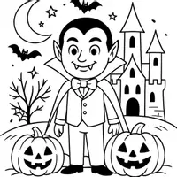 Vorschau - Mal- und Bastelvorlagen - Halloween Ausmalbild - auch weitere kostenlose Bilder - Seite 2