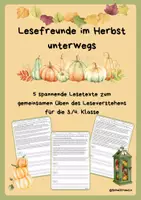 Vorschau - Arbeitsblätter - Lesetandem zum Herbst - 3./4. Klasse - Deckblatt