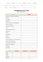 Vorschau - Test - Vokabeltest Nr. 4, Lighthouse 5 - Unit 2 (Lead-in, Theme 1) - Seite 1