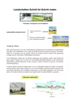Vorschau - Arbeitsblätter - Landschaften Schritt für Schritt malen – Techniken mit Aquarell- und Acrylfarben - Deckblatt