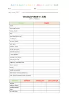 Vorschau - Test - Vokabeltest Nr. 2, Lighthouse 6 - Unit 1 (Theme 2) - Seite 1