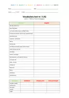 Vorschau - Test - Vokabeltest Nr. 5, Lighthouse 6 - Unit 2 (Theme 2, Focus on language) - Deckblatt
