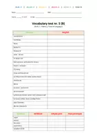 Vorschau - Test - Vokabeltest Nr. 5, Lighthouse 6 - Unit 2 (Theme 2, Focus on language) - Seite 1