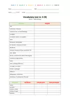 Vorschau - Test - Vokabeltest Nr. 6, Lighthouse 6 - Unit 2 (Skills training) - Seite 1