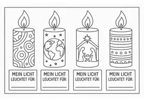 Vorschau - Arbeitsblätter - Kerzen - mein Licht leuchtet für... - Seite 1