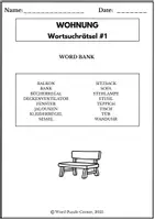 Vorschau - Arbeitsblätter - Wohnung : Wortsuchrätsel für Deutschlernende - Seite 3