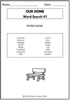Vorschau - Arbeitsblätter - Our Home – English Word Search Puzzles (AmE) - Seite 3