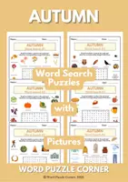 Vorschau - Arbeitsblätter - Autumn: Word Search Puzzles with Pictures - Deckblatt