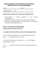 anteprima - Compiti in classe/Test - Illustrare le parti principali di una centrale termoelettrica e il loro funzionamento. - Pagina 1